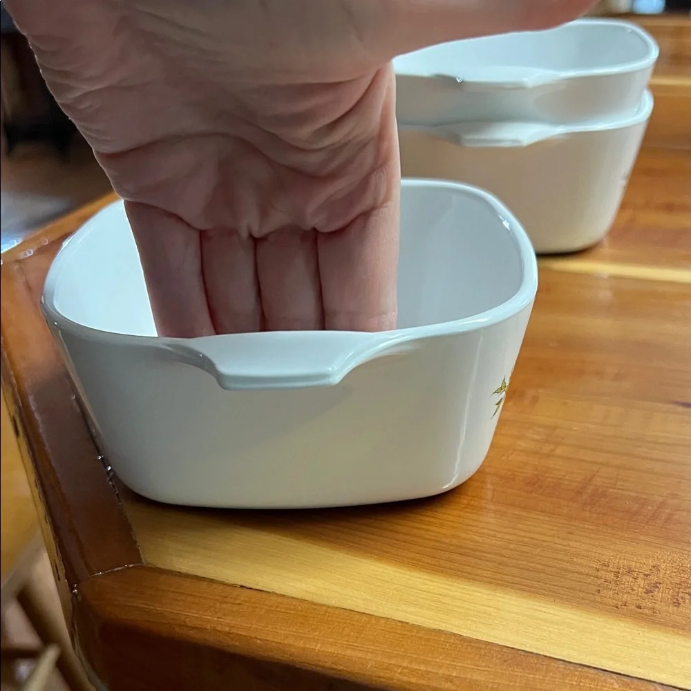 Corning Ware Baking Dish Bowl P-43-B Spice O Life Pattern 2-3/4 Cup Set of 3 lid